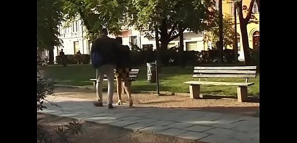  horny Milf gets deep anal fucked in a public park